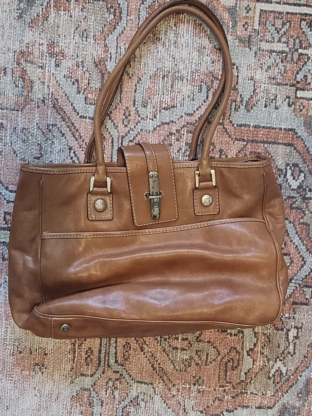 Micheal Khors Leather Tote Handbag in Brown - Classic Women's Bag